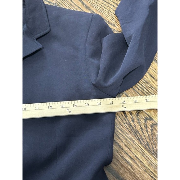 Ralph Lauren Blue Label Women's Blue Long Sleeve Classic 100% Wool Coat Size 8 - Picture 10 of 12